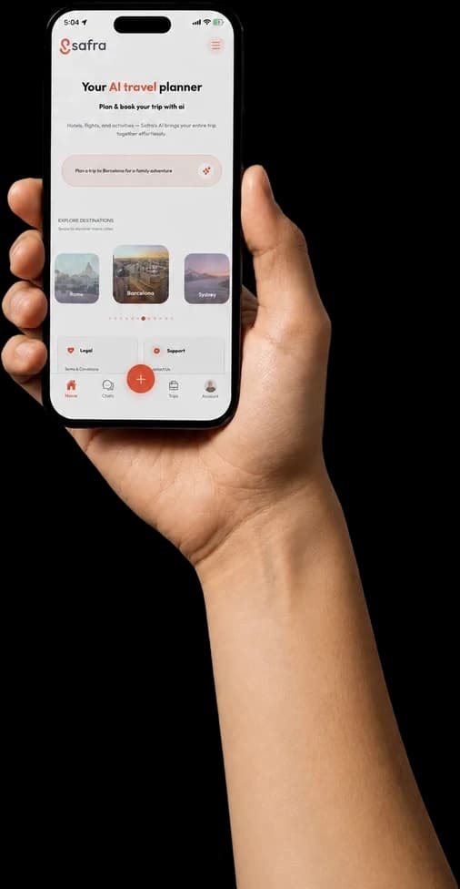 The Safra app open on a phone